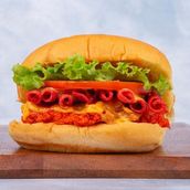 Spicy goo burgers cheetos burger