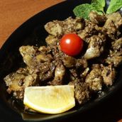 Plate Chicken Liver pomegranate souce