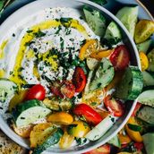 Labneh and Vegetables