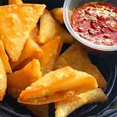 Vegetables And Hot Sauce Samosa