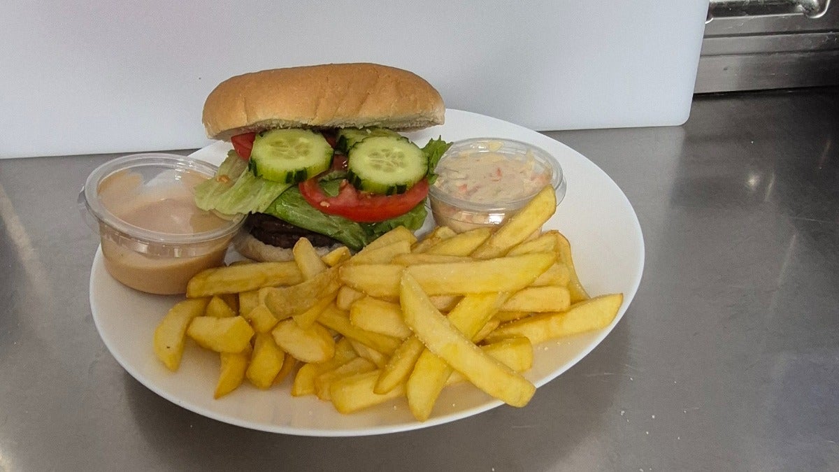 Beef Burger with Fries