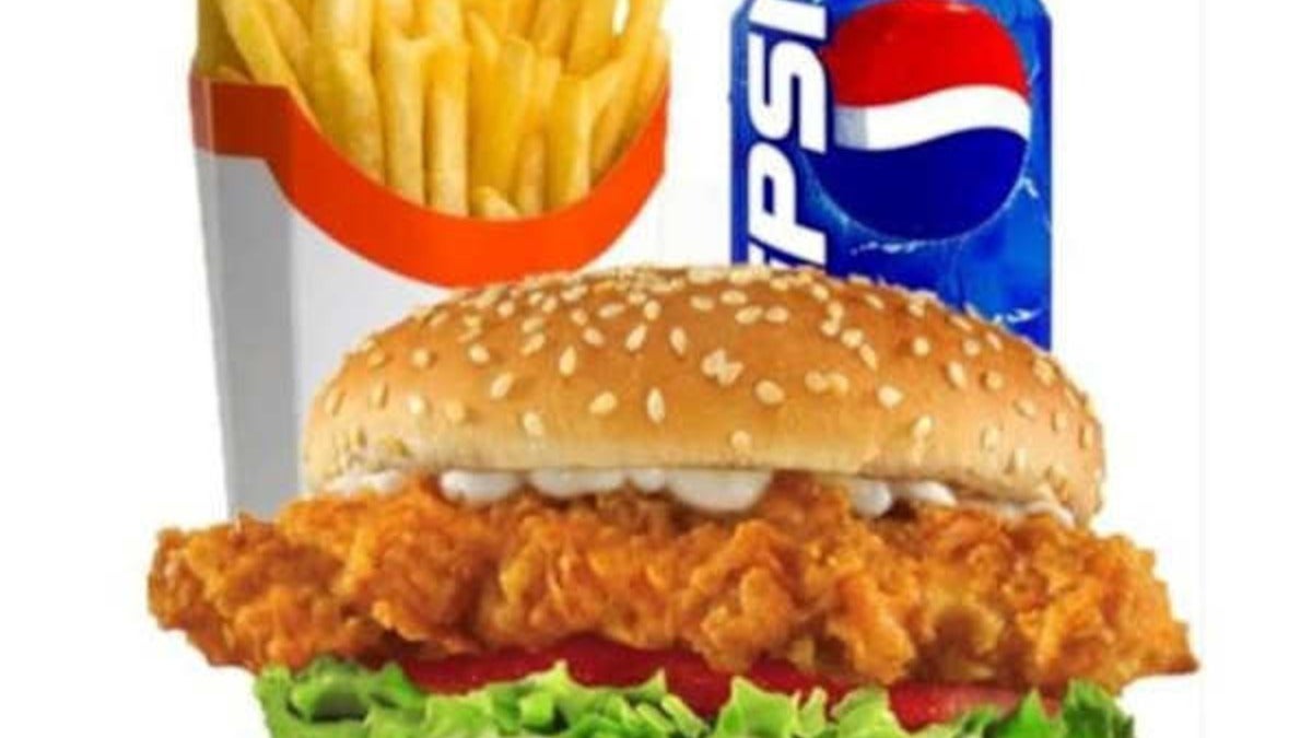 Chicken Burger with Chips and Drink