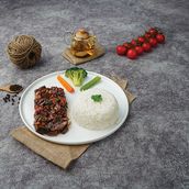 Mongolian Beef with rice