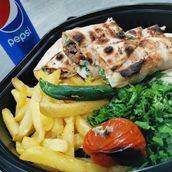 Kebab sandwich and free drink