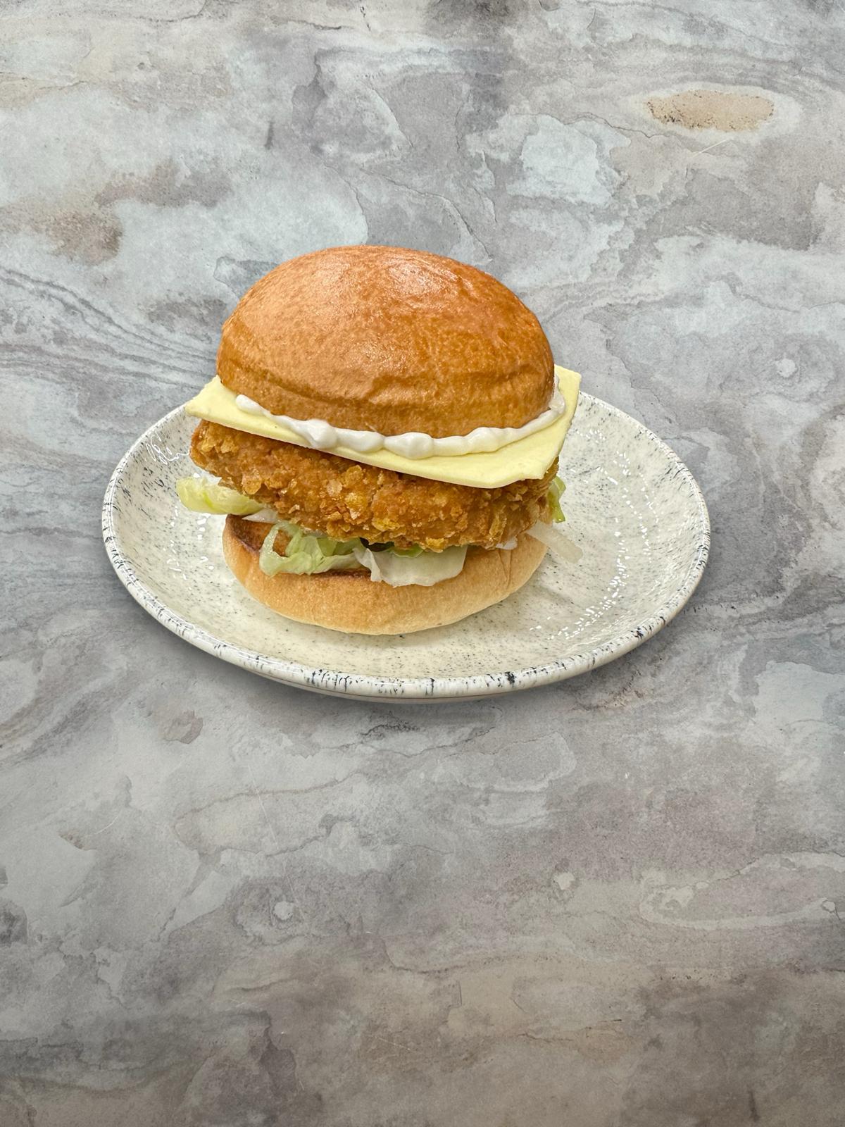 Vegan Chicken Burger in Brioche Bun