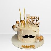 Elegant Mustache Cake