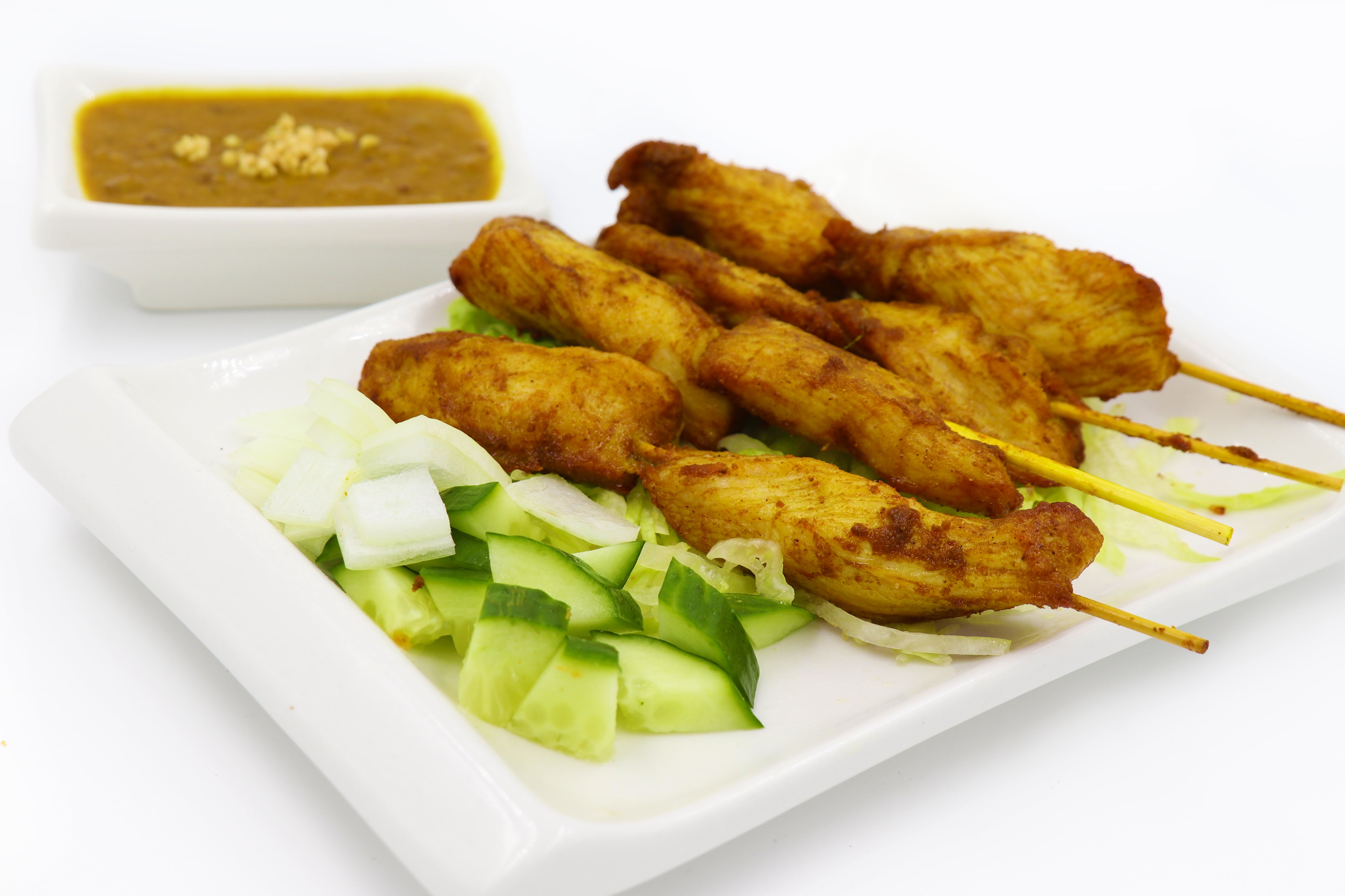 Skewered Chicken in Satay Sauce 沙爹鸡串