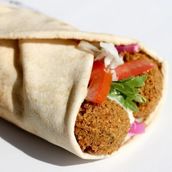Flafel Sandwich Lebanese Bread 