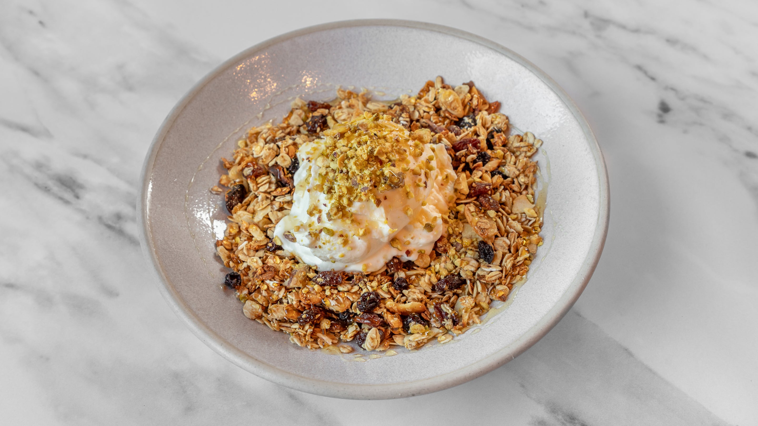 The Watermans Homemade Granola, Greek Yogurt, and Honey