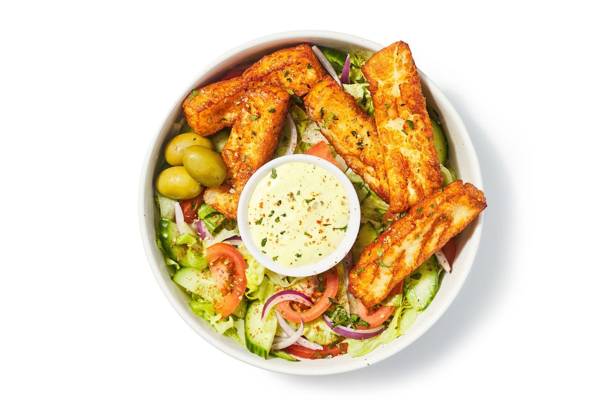 Halloumi Souvlaki Bowl