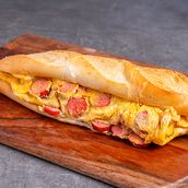 Egg & Hotdog Sandwich