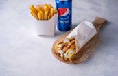 1 Chicken Shawarma Combo in Lebanese Bread