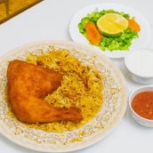 Chicken Fry With Afghani Rice Quarter Chicken