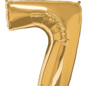 Golden Number Seven Helium Balloon