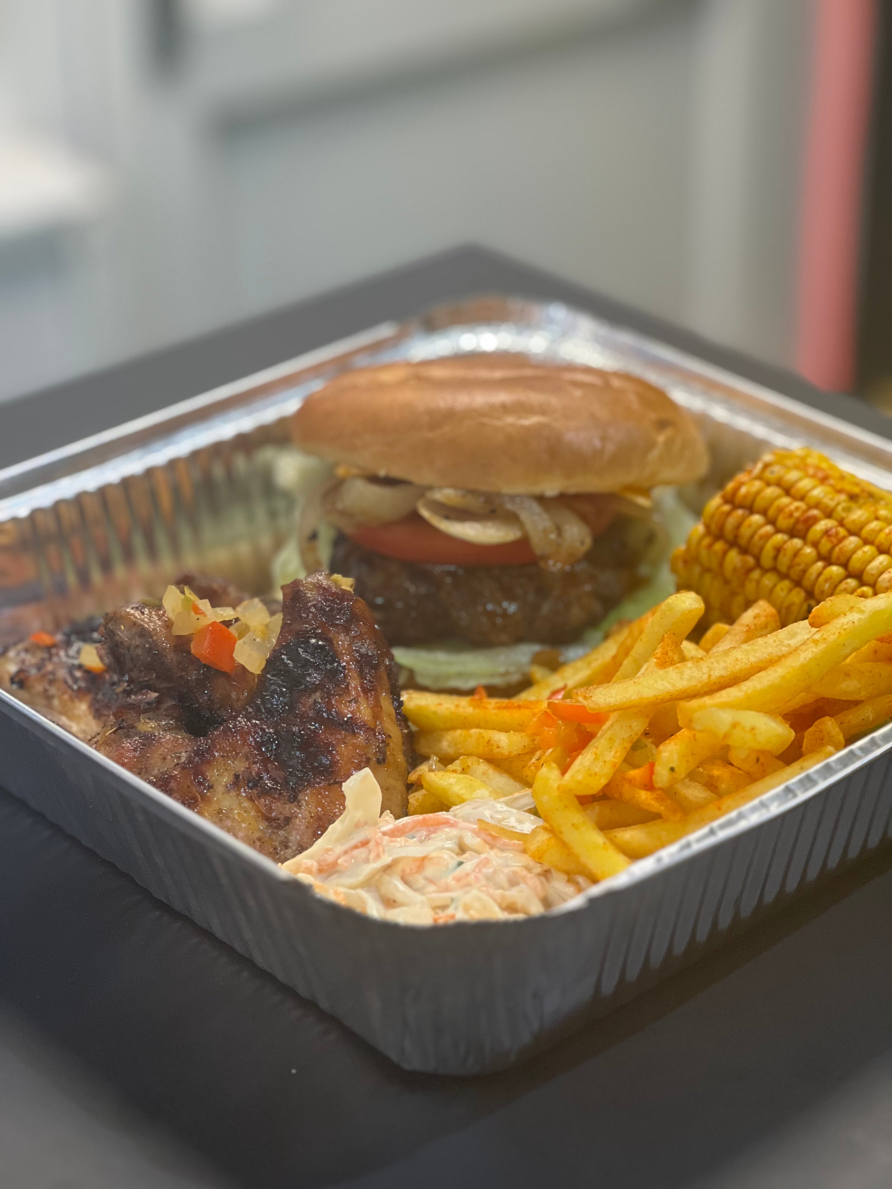 Angie’s Homemade Smokey Jerk Burger Box
