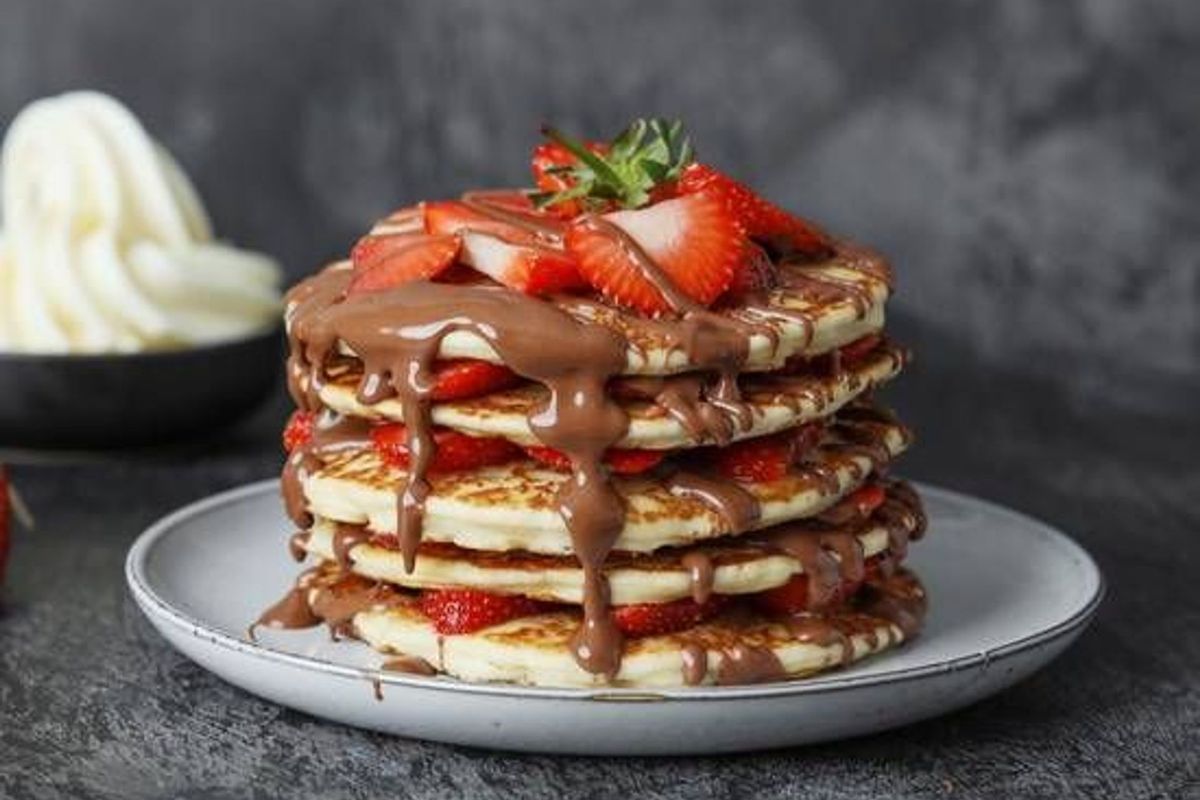 Loaded Strawberry Heaven Pancakes