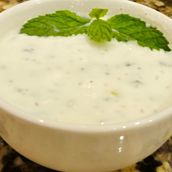 Yogurt Cucumber With Mint And Garlic