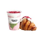 Raspberry Matcha + Raspberry Croissant Combo
