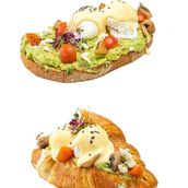 Avo On Sourdough Bread/ Avo On Croissant Bread