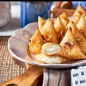 Kiri cheese samosa