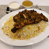 Charcoal Paper Chicken With Biryani Rice