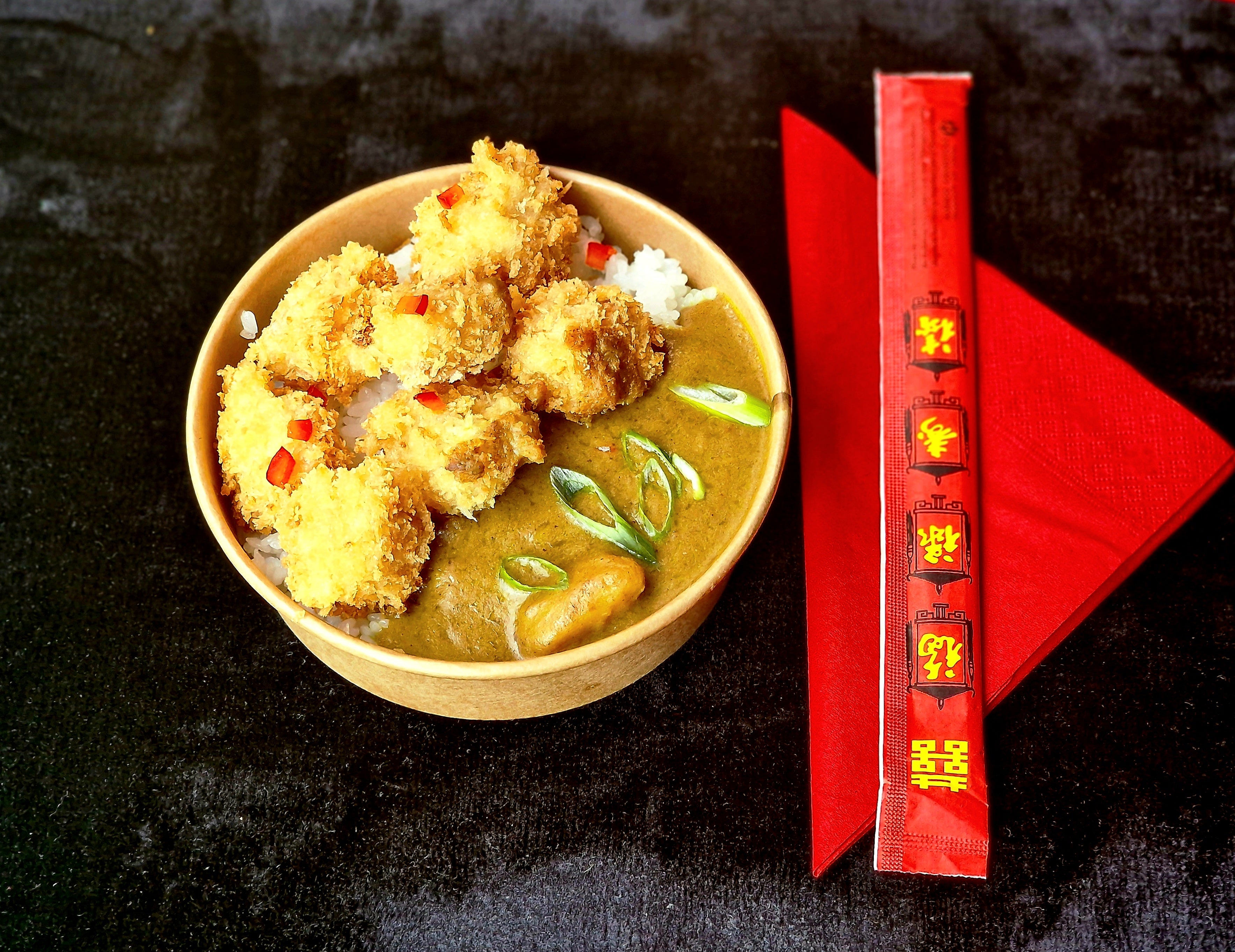 Tofu katsu curry (v)