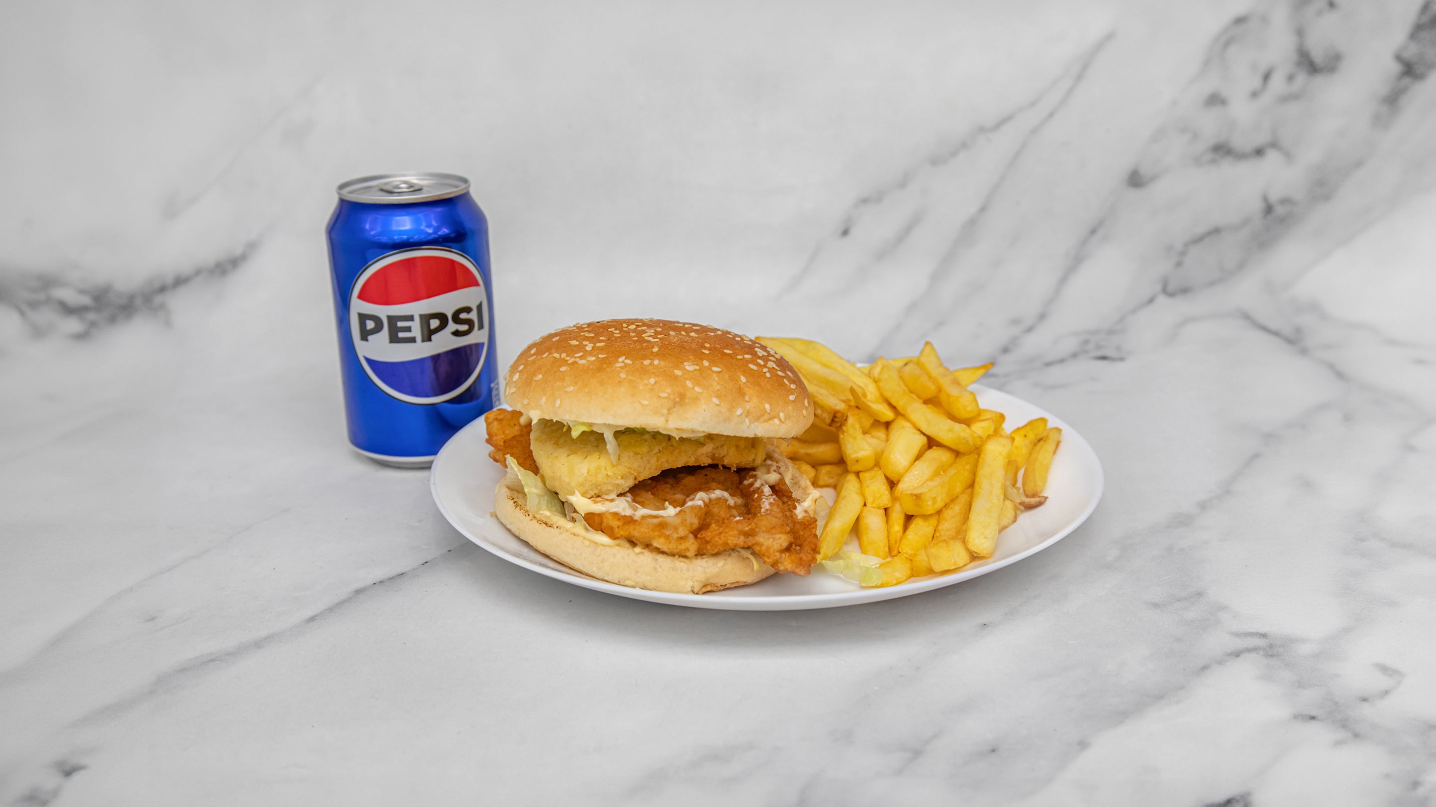 Tower Burger and Chips
