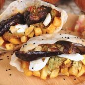 Dynamite Sandwich  French Fries - Eggplant - Falafel - Egg