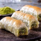 Pistachio Twisted Rolls Baklava