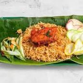⁠Banana Leaf Fish Biriyani
