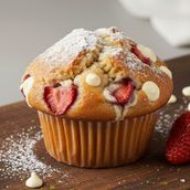 Strawberry White Chocolate Muffin