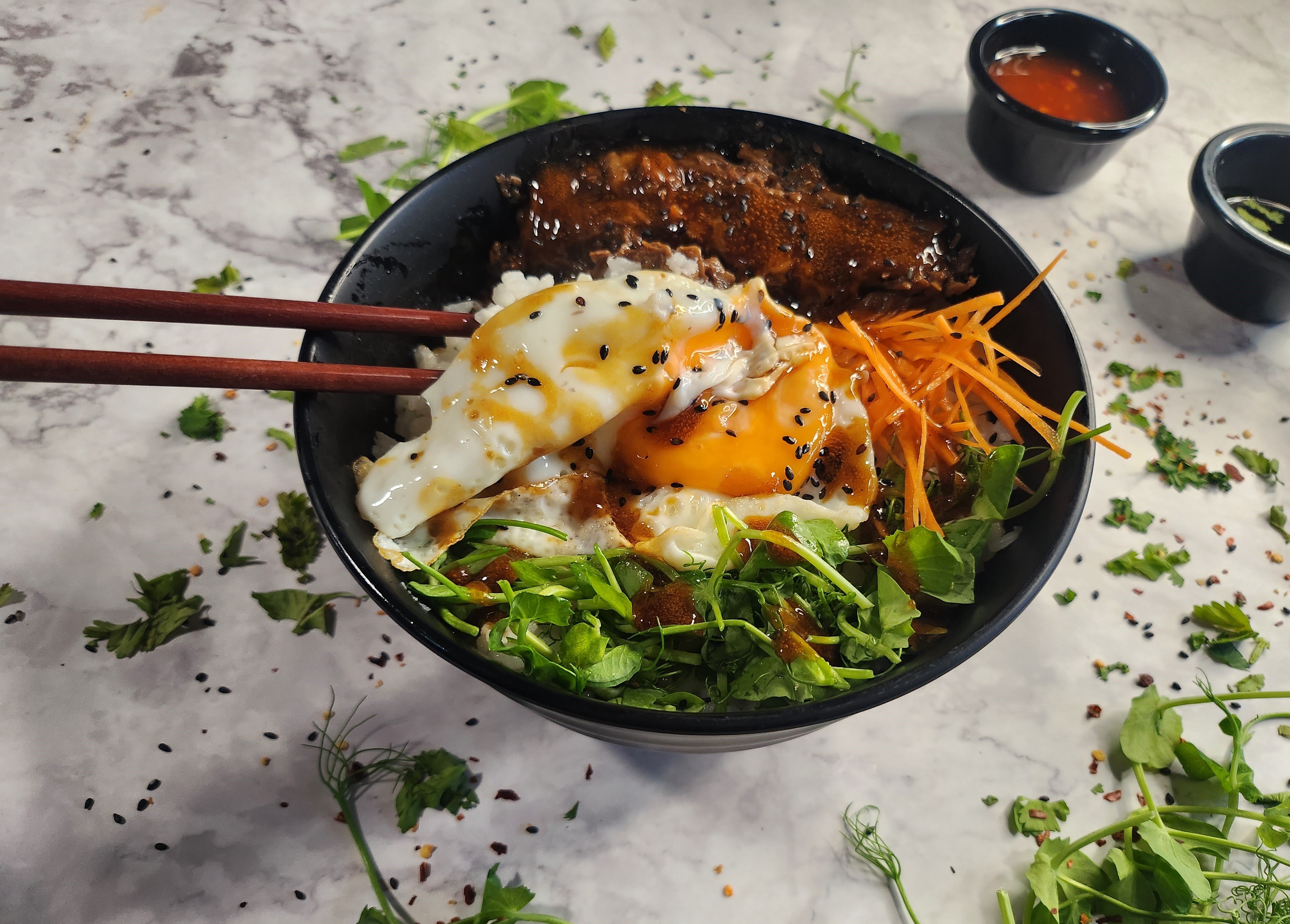 Teriyaki Beef Brisket Donburi