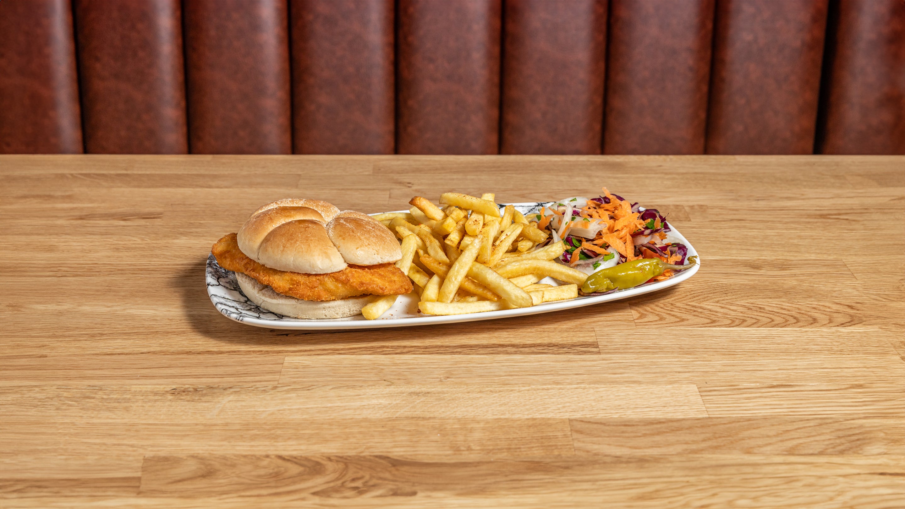 Chicken Burgers and Chips