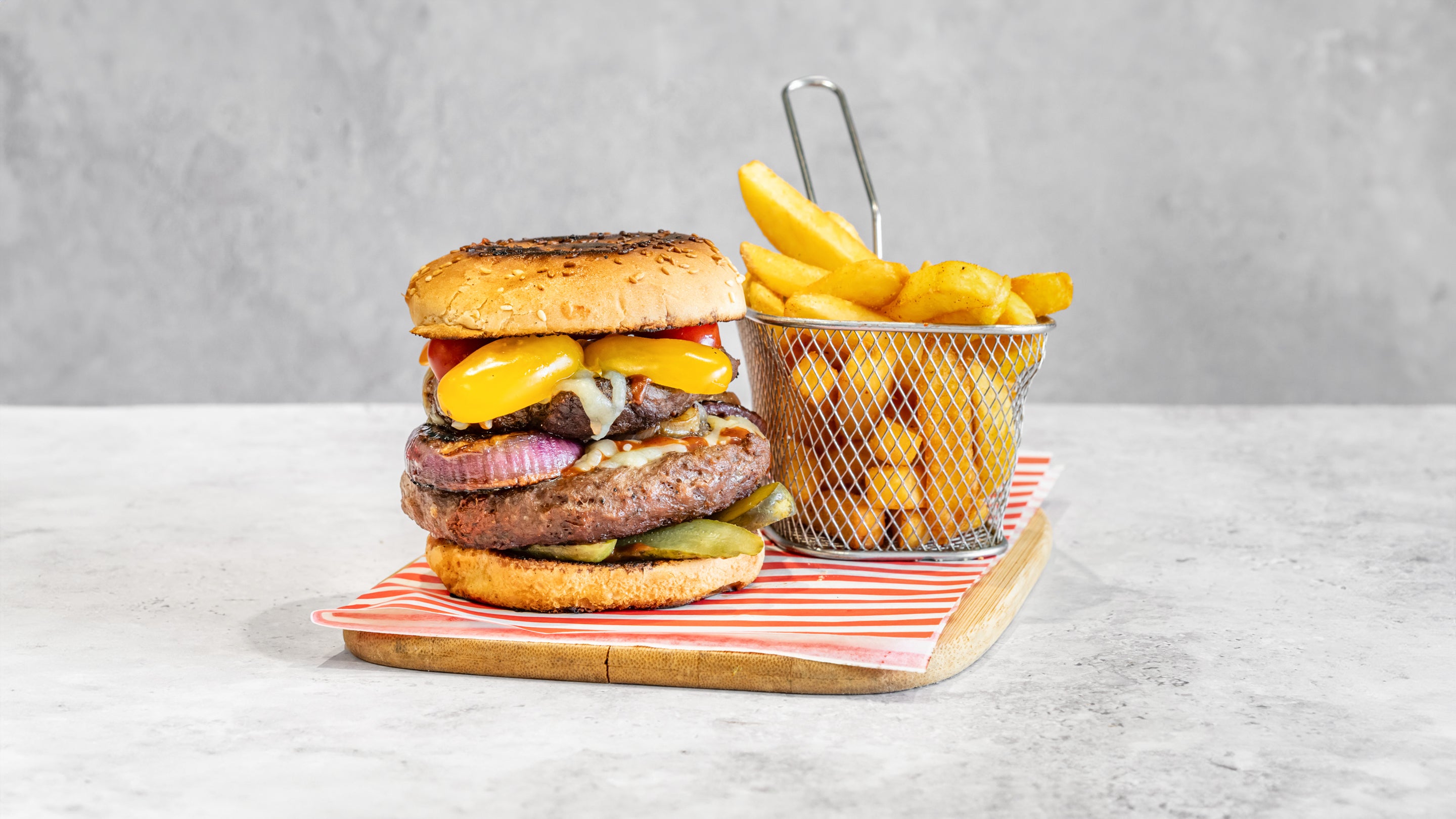 Double Decker Beef Burger