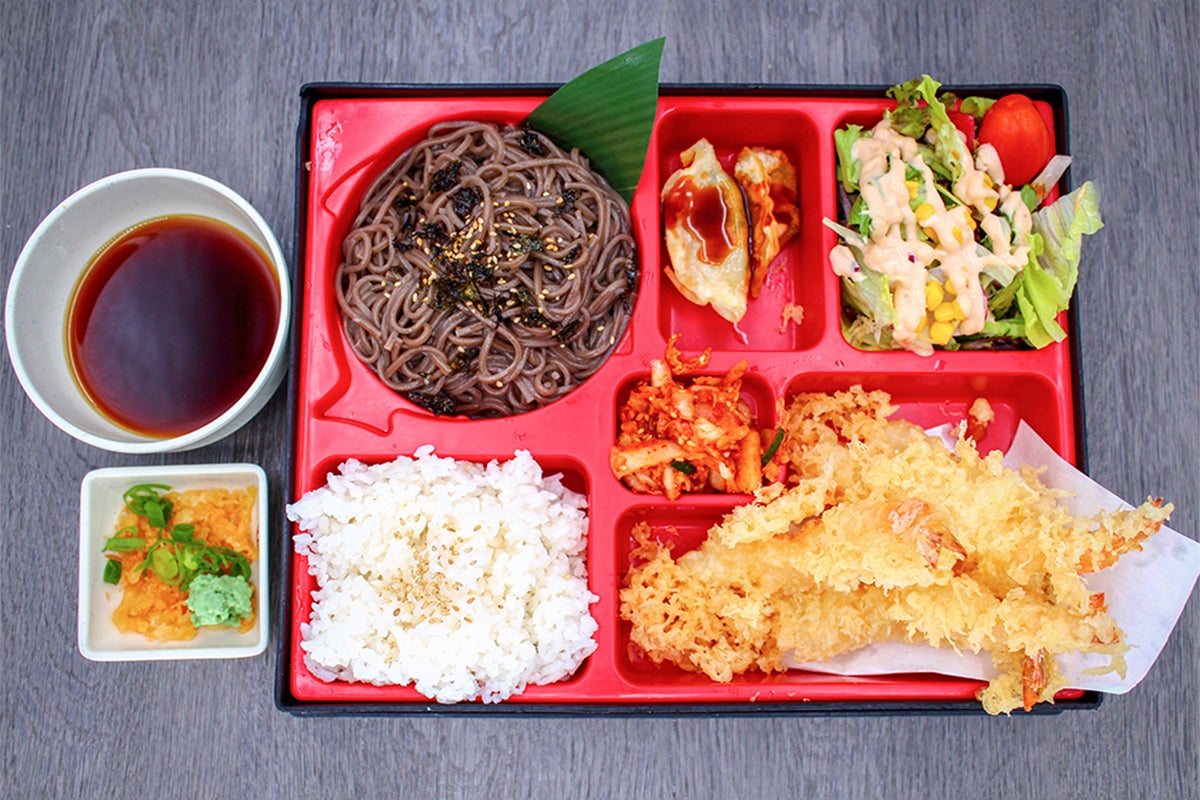 King Prawn Tempuraand Cold Noodles Bento