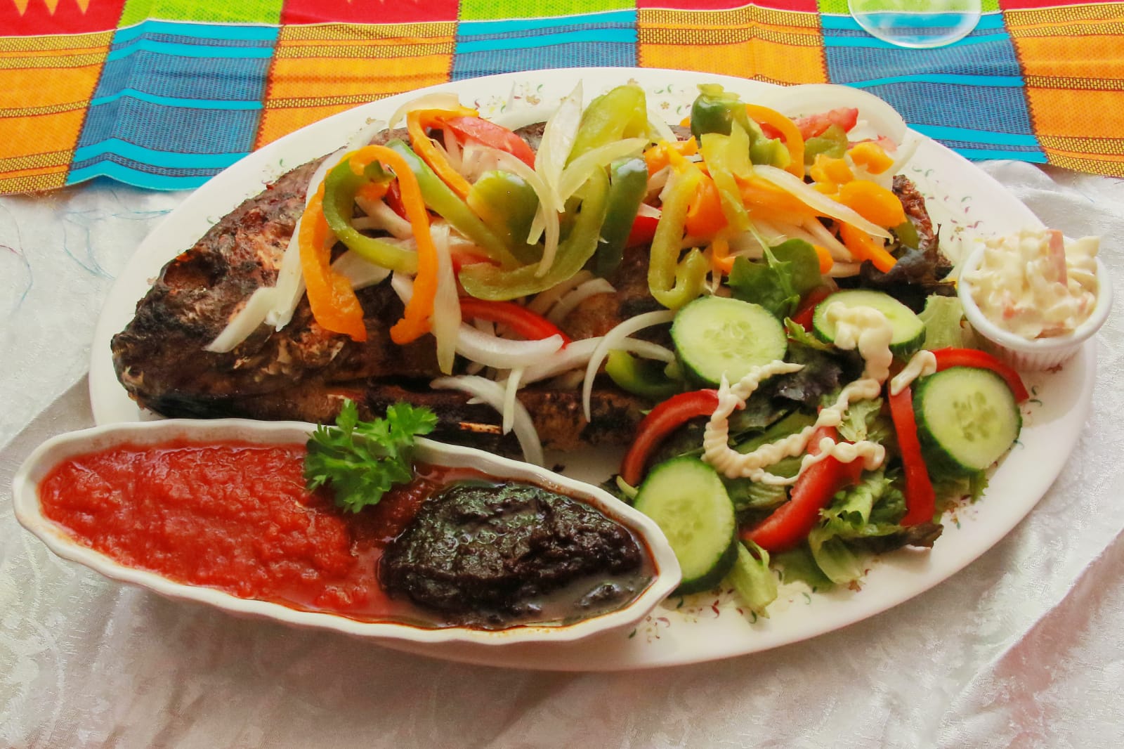 Banku with Tilapia