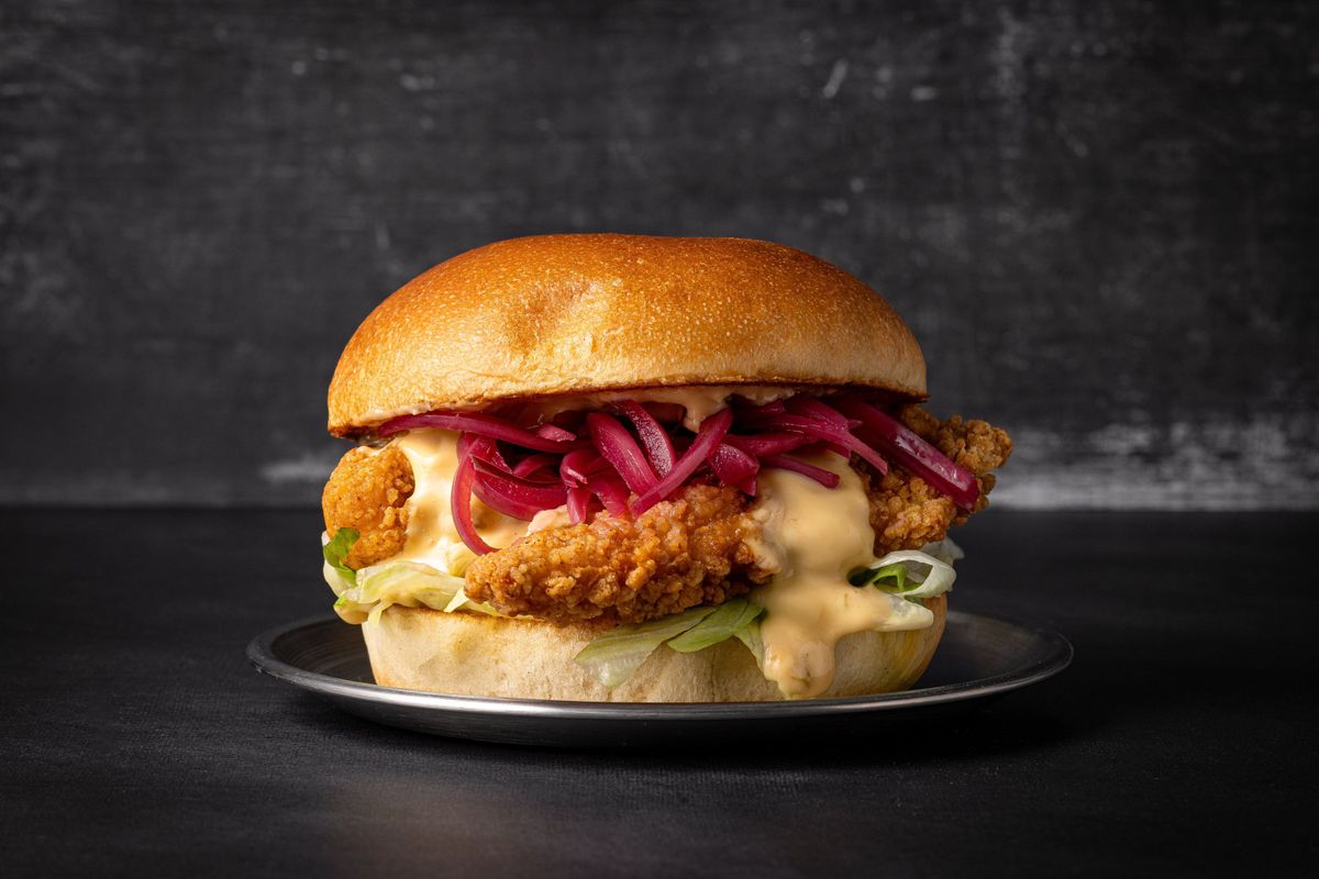 Korean Cheesey Chicken Burger