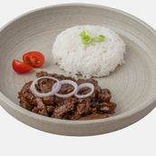 Gravy Beef Steak With Rice