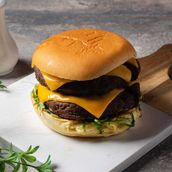Double Gourmet Cheese Melt Burger