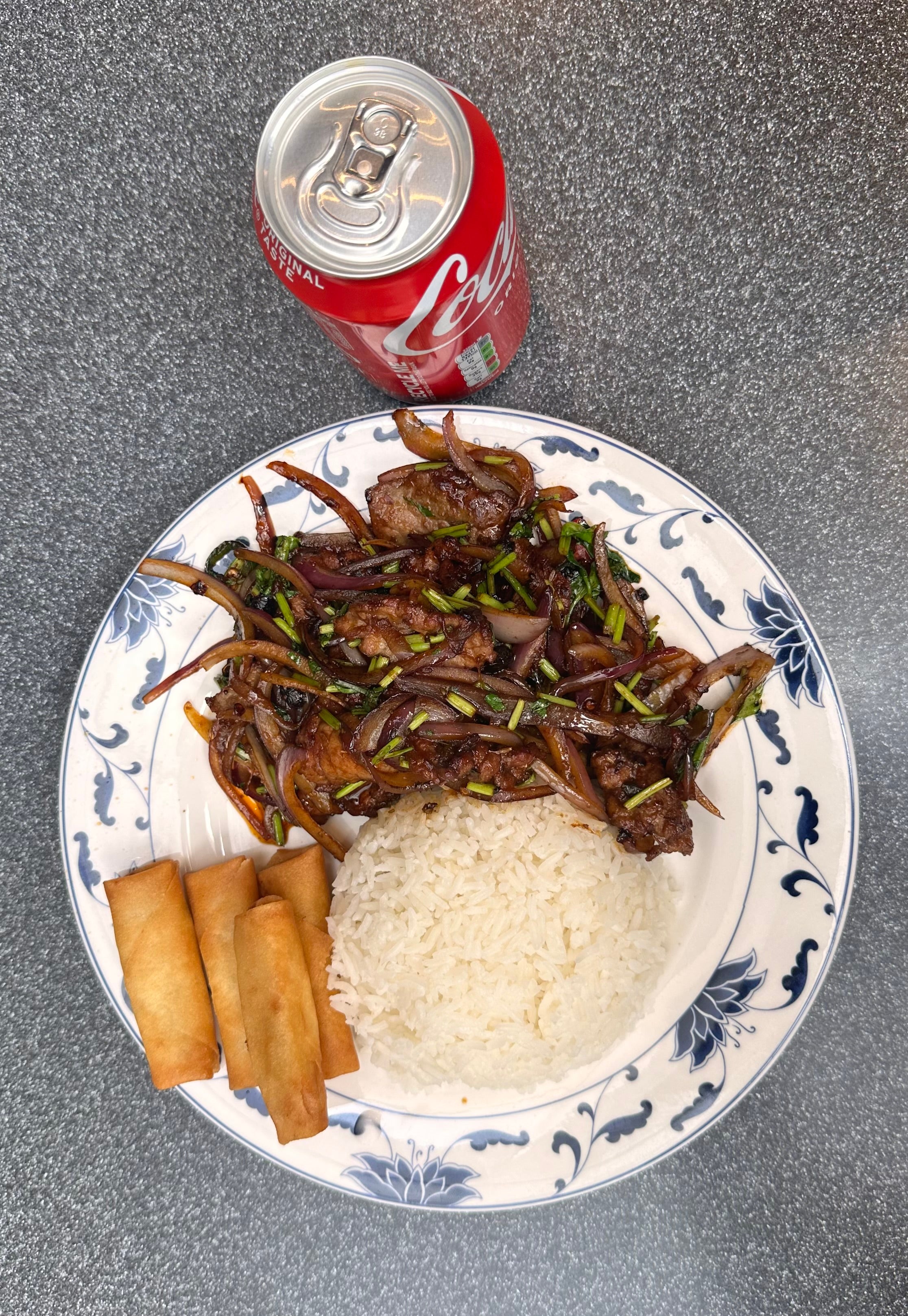 孜然牛肉饭 Spicy Cumin Beef on Rice(H) Set
