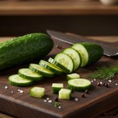 fresh cut cucumber 