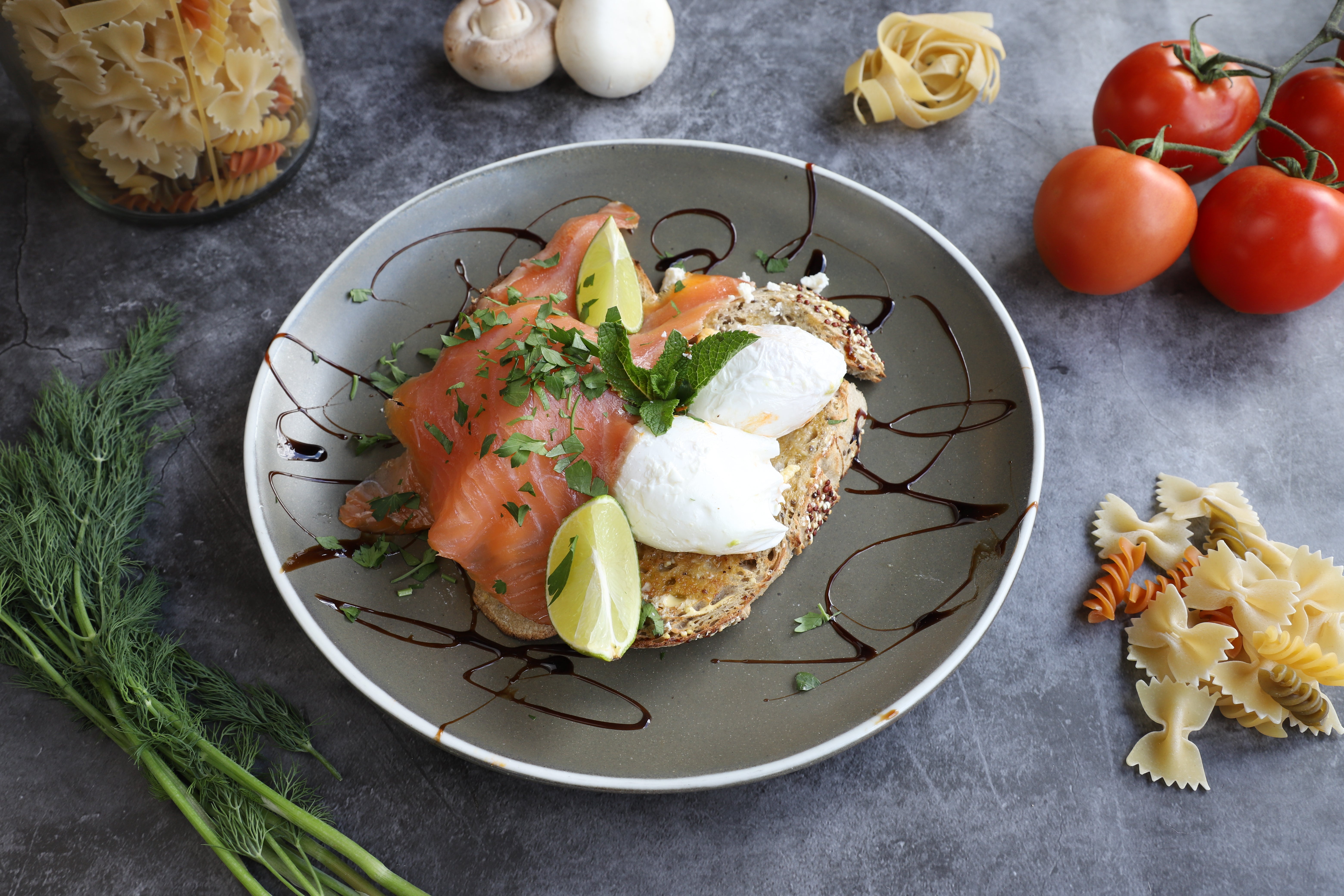Eggs Your Way with Smoked Salmon, Seasonal Herbs, Fresh Lemon