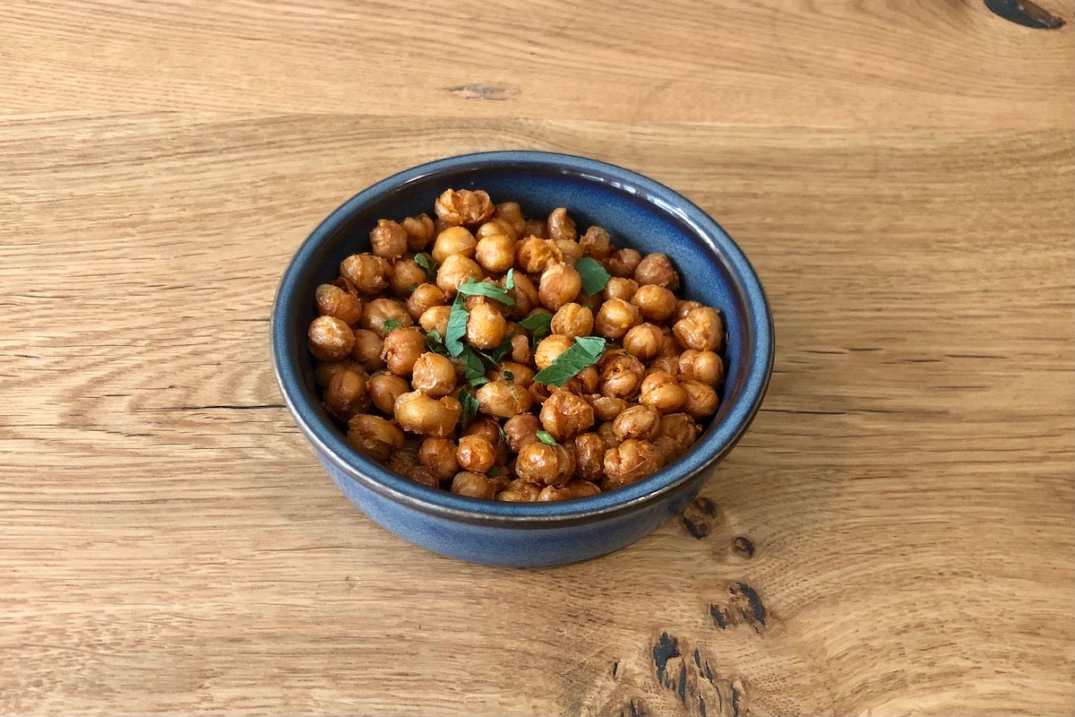 Crispy Spicy Chickpeas (VG) (GF)