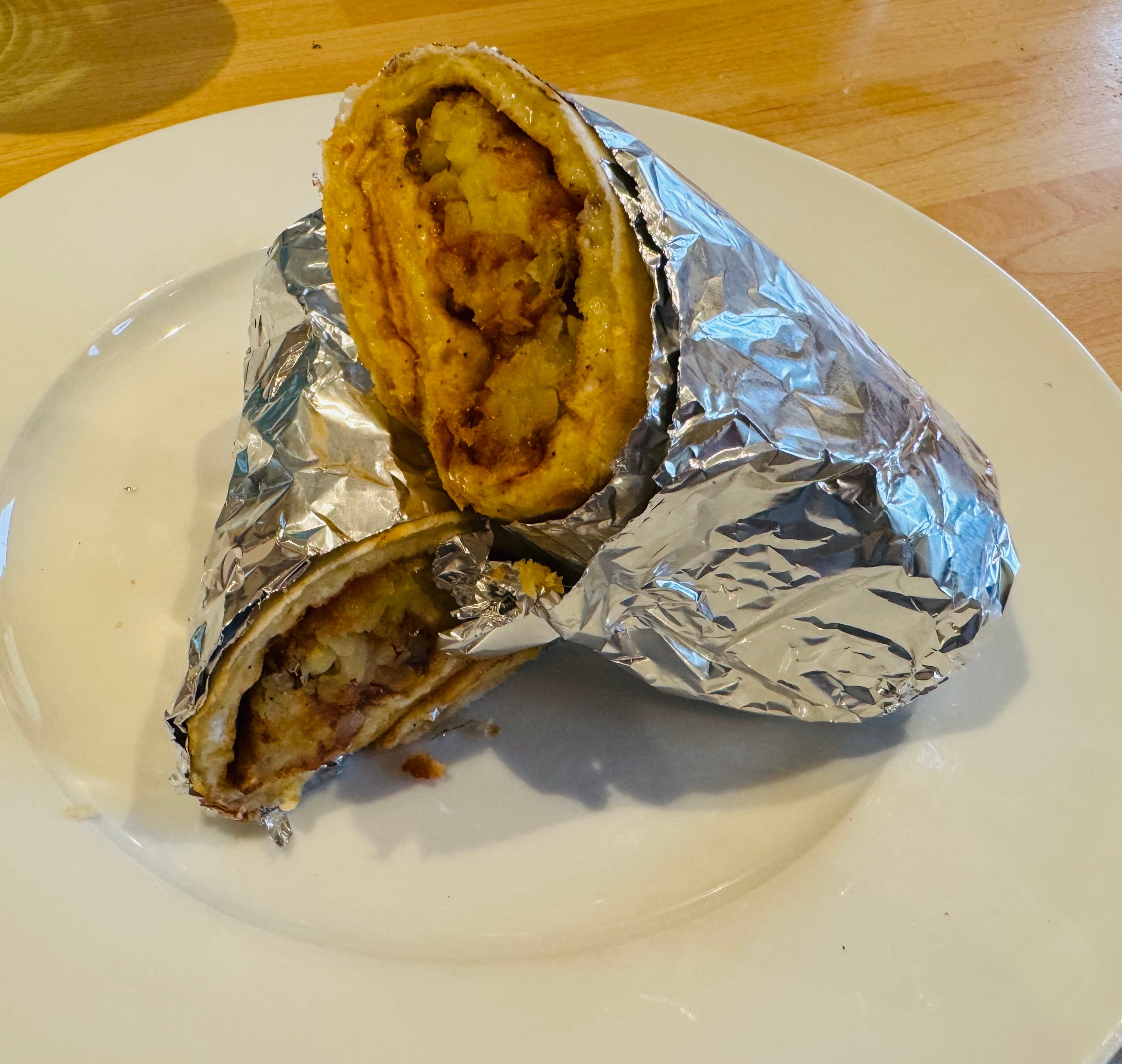 Masala omelette wrap