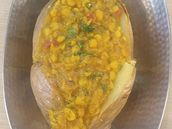 Baked Jacket Potato With Thadka Dal
