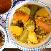 Beef Couscous With Vegtables And Tefaya