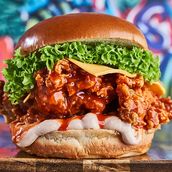 Spicy Buffalo Crunchy Chicken Burger