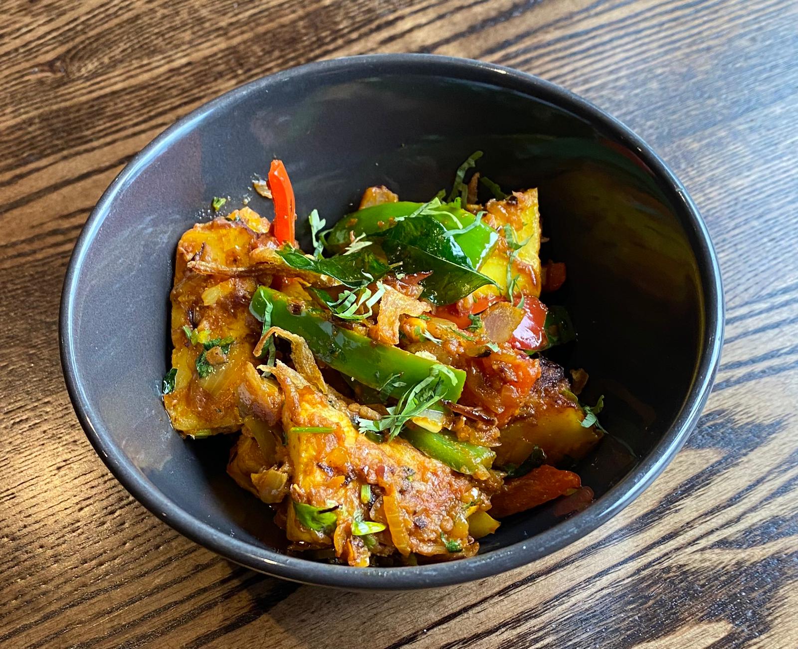 Paneer with Cumin & Garlic Sauce