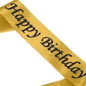 Birthday Sash Gold
