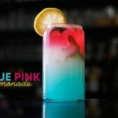 Blue pink cocktail 